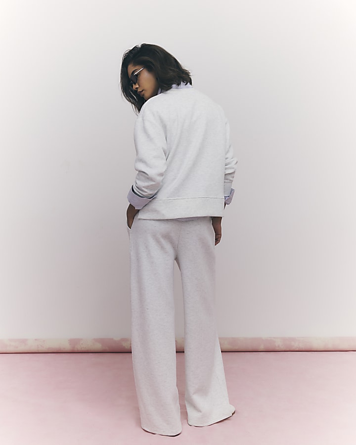 Grey Wide Leg Joggers