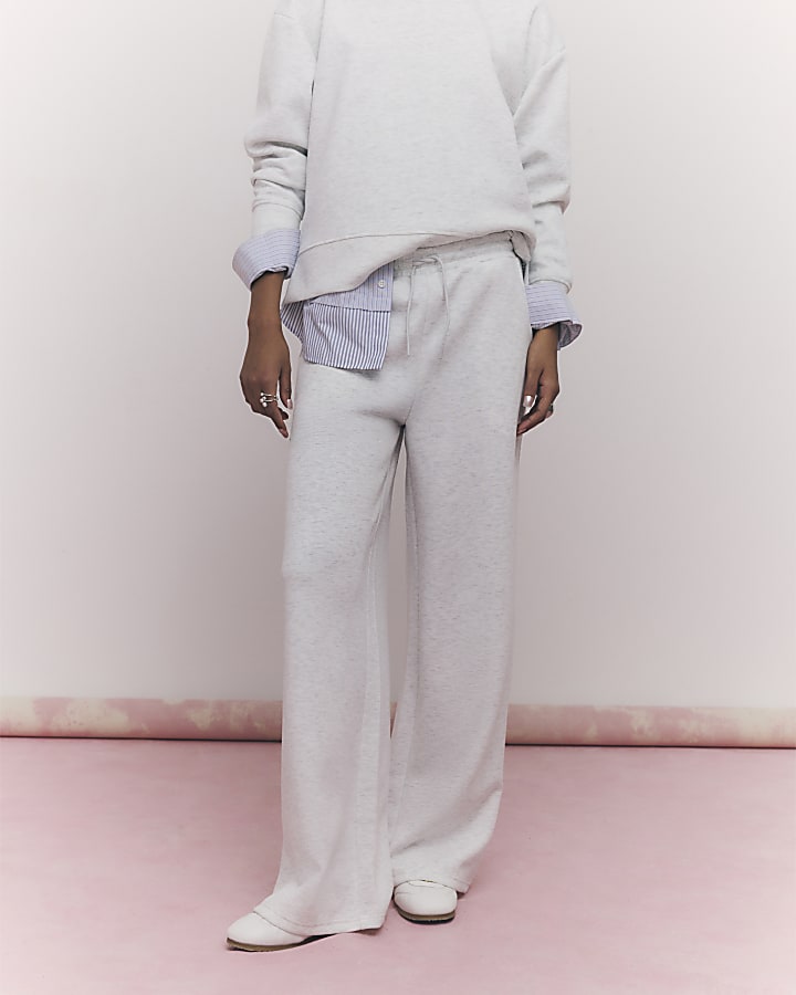 Grey Wide Leg Joggers