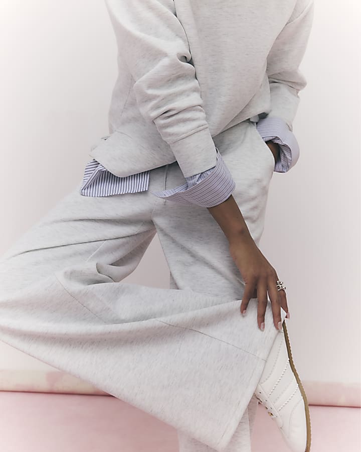 Grey Wide Leg Joggers