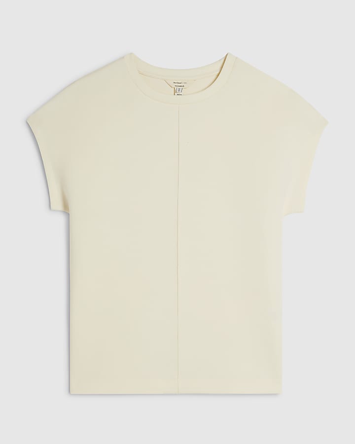 Cream Premium Short Sleeve Twill Top