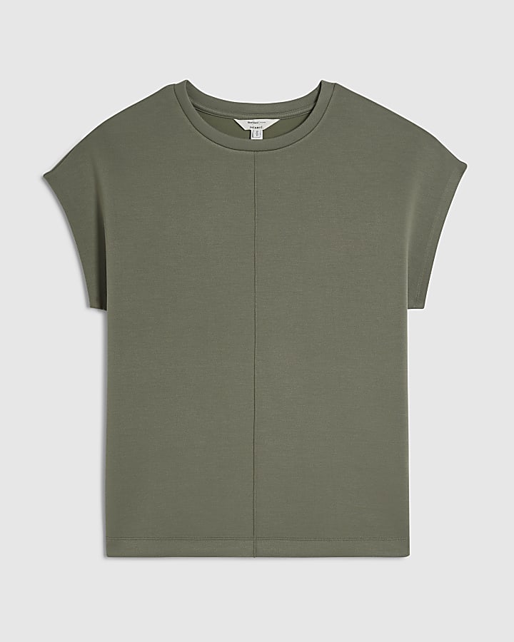 Khaki Premium Twill Short Sleeve Top