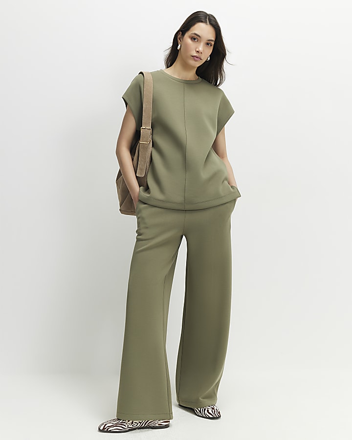 Khaki Premium Twill Short Sleeve Top