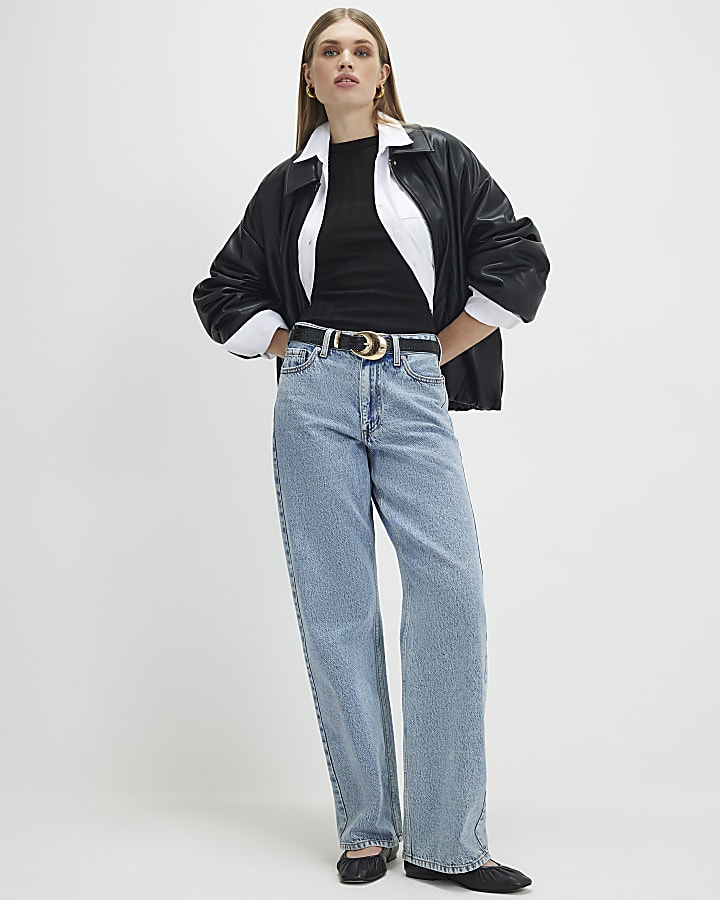 Black Sleeveless Wide Ribbed Tank Top