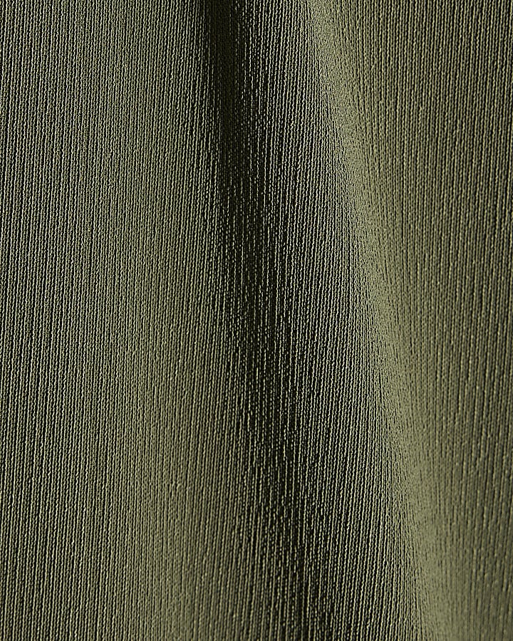 Khaki Wide Leg Trousers