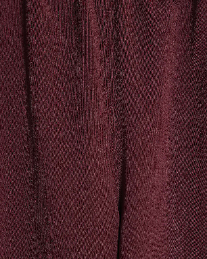 Red Wide Leg Trousers