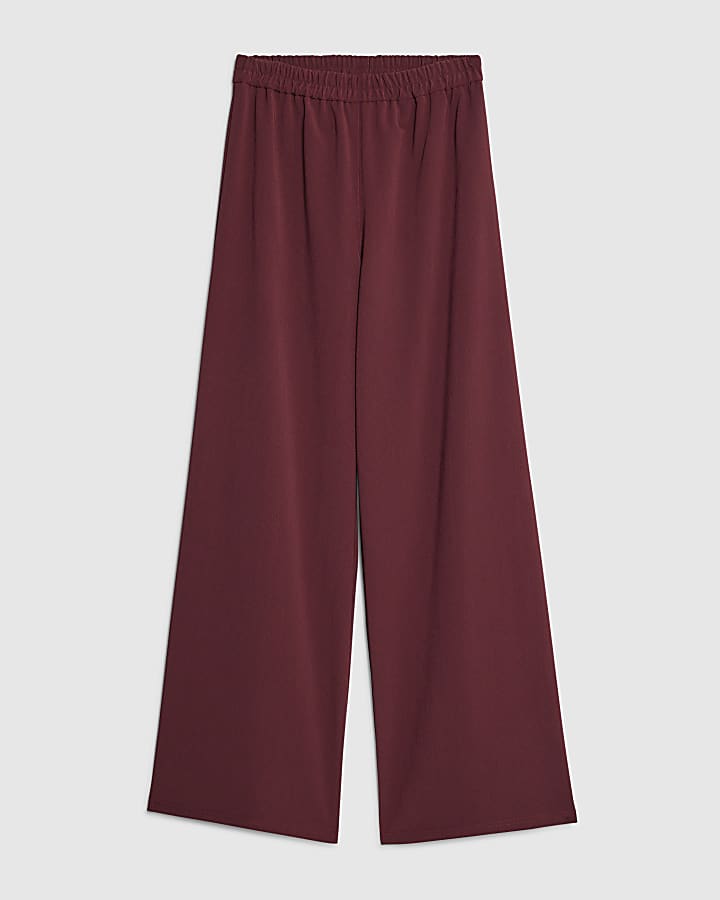 Red Wide Leg Trousers