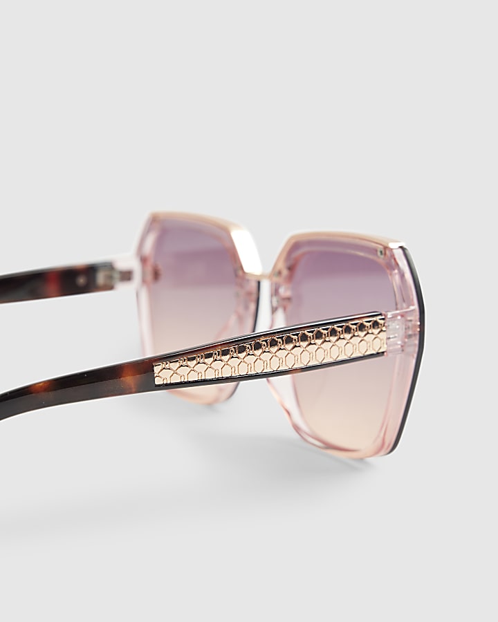 Rose Metal Hexagon Sunglasses