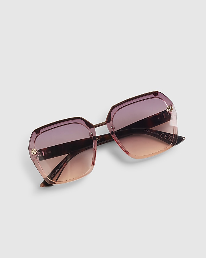 Rose Metal Hexagon Sunglasses