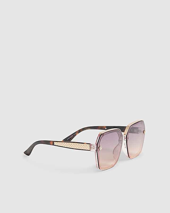 Rose Metal Hexagon Sunglasses