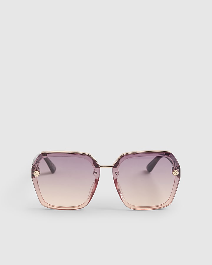 Rose Metal Hexagon Sunglasses
