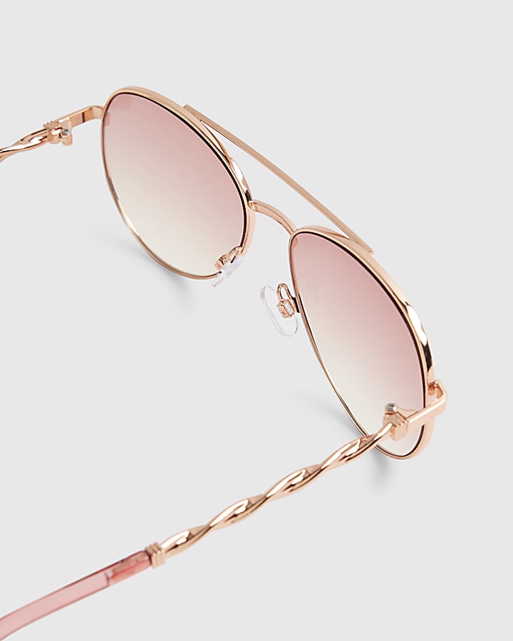 Rose Gold Twist Aviators