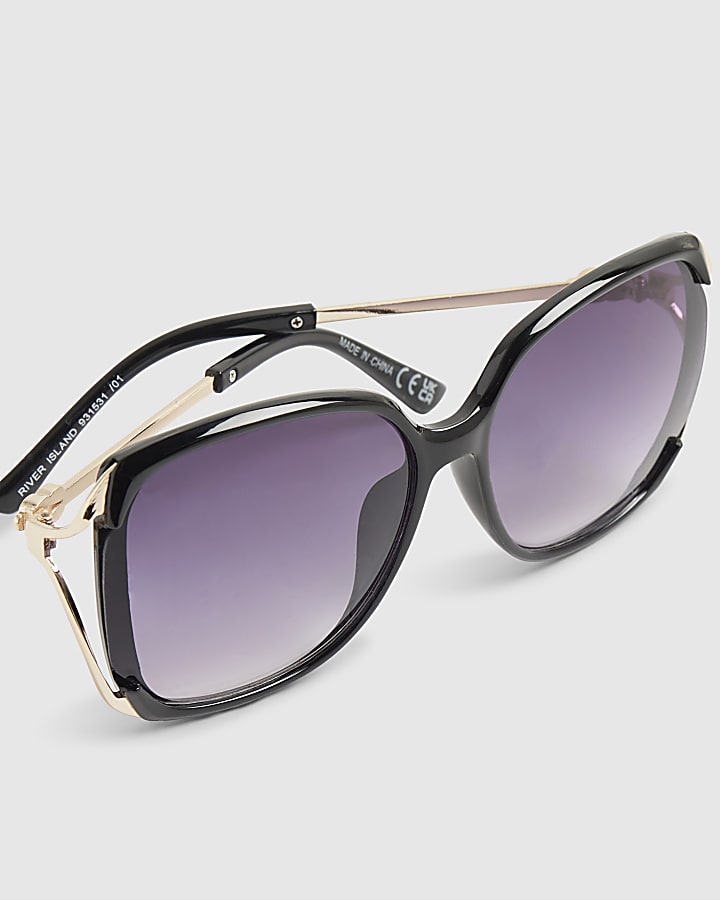 Black Square Cut Out Sunglasses