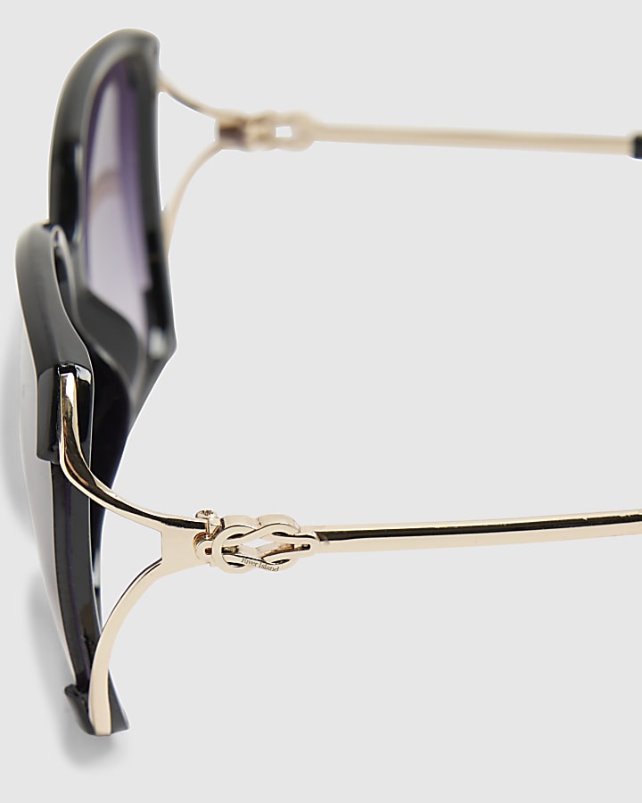 Black Square Cut Out Sunglasses