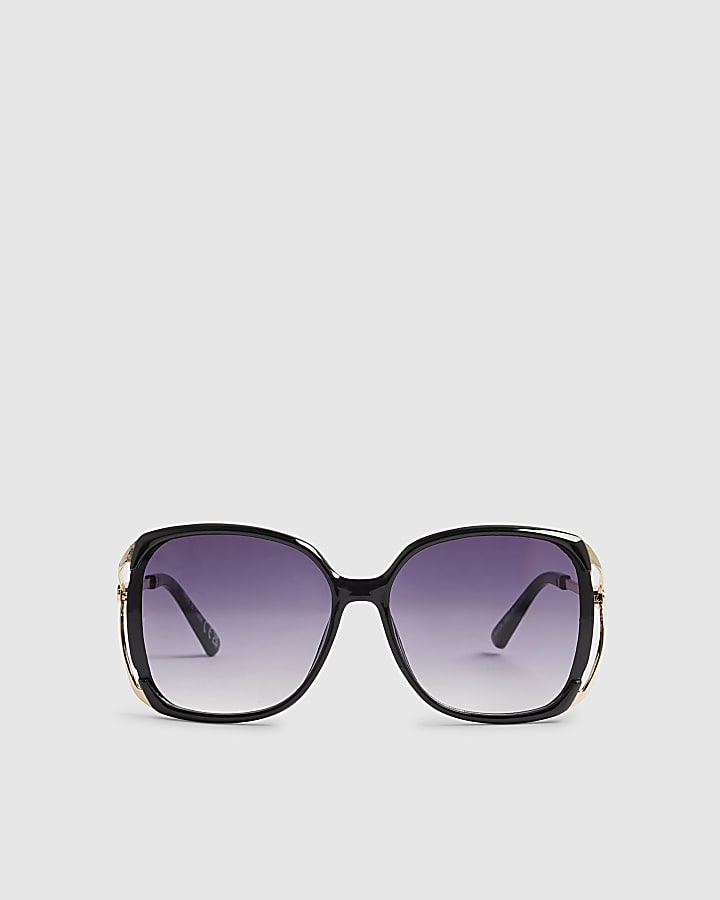Black Square Cut Out Sunglasses