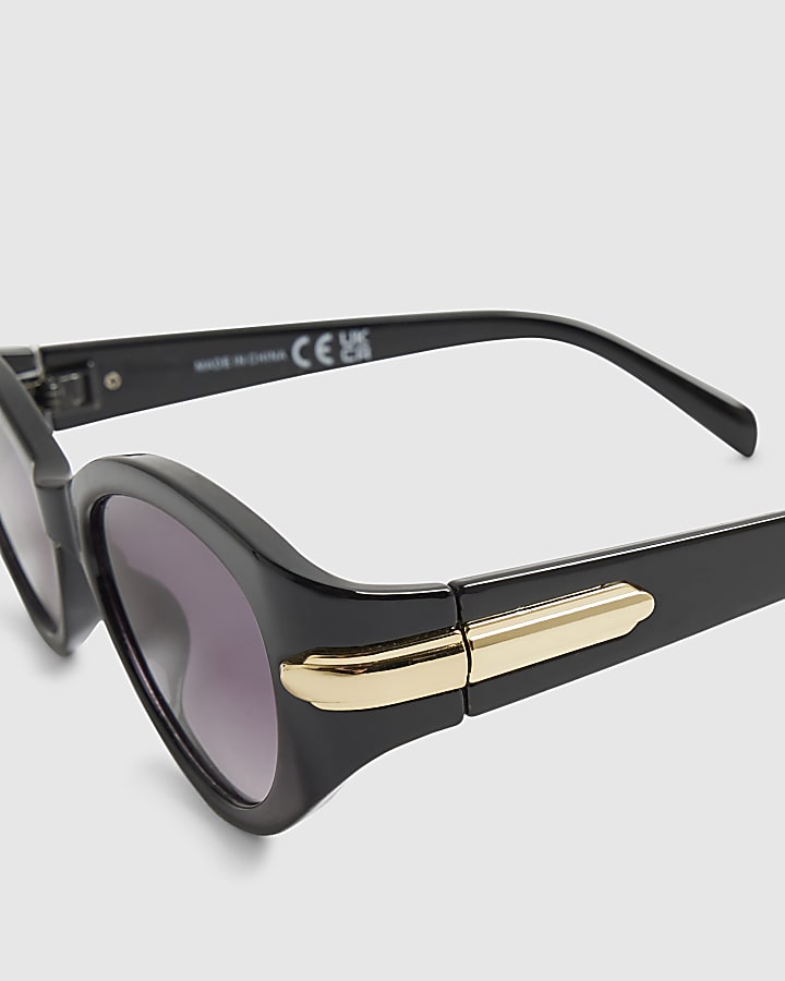 Black Slim Cat Eye Sunglasses