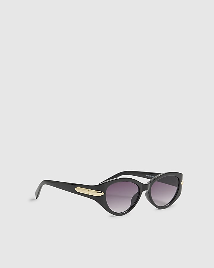 Black Slim Cat Eye Sunglasses