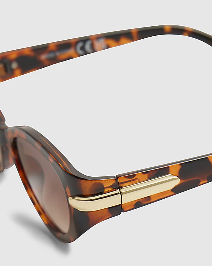 Tortoise Slim Cat Eye Sunglasses