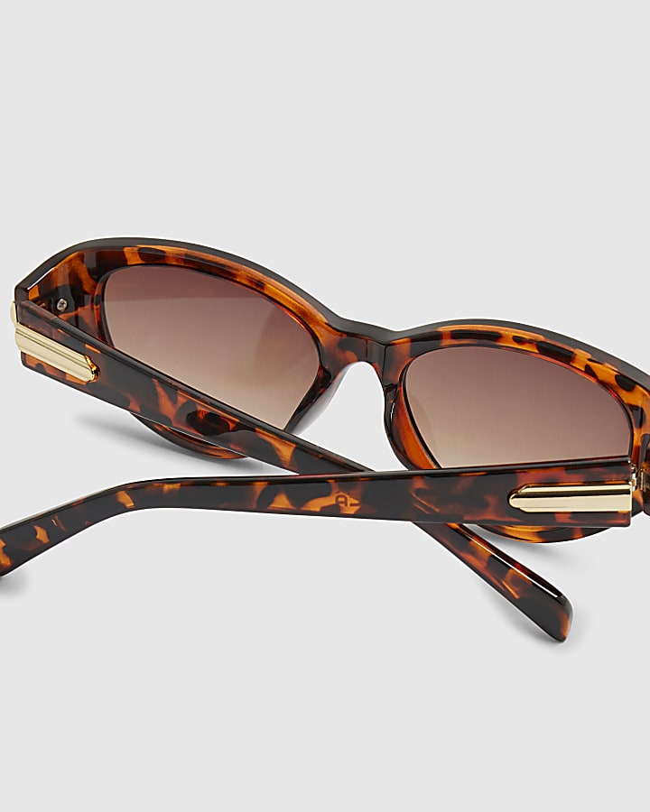 Tortoise Slim Cat Eye Sunglasses