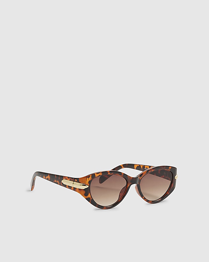 Tortoise Slim Cat Eye Sunglasses