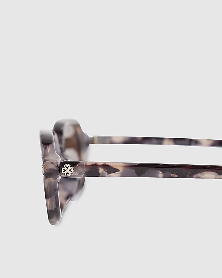 Tortoiseshell Slim Oval Sunglasses