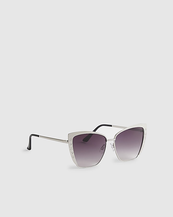 Silver Metal Trim Branded Sunglasses