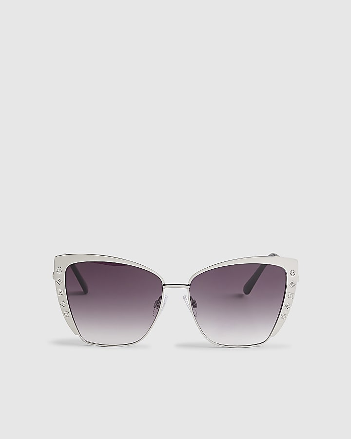 Silver Metal Trim Branded Sunglasses