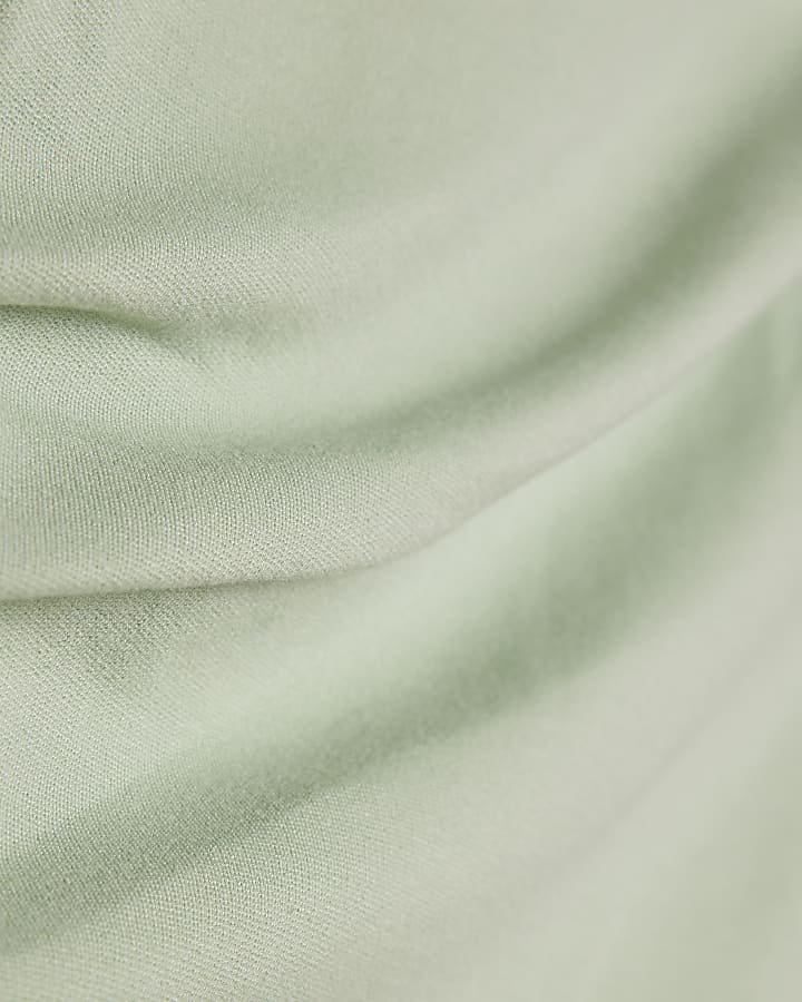 Green Drape Midi Dress