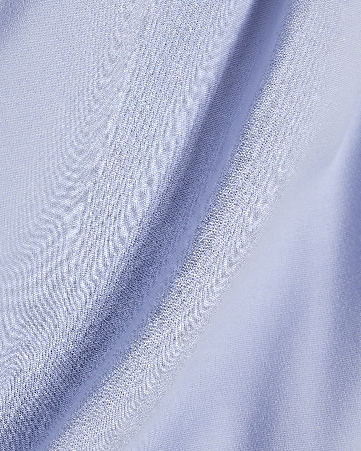 Blue Draped Midi Dress