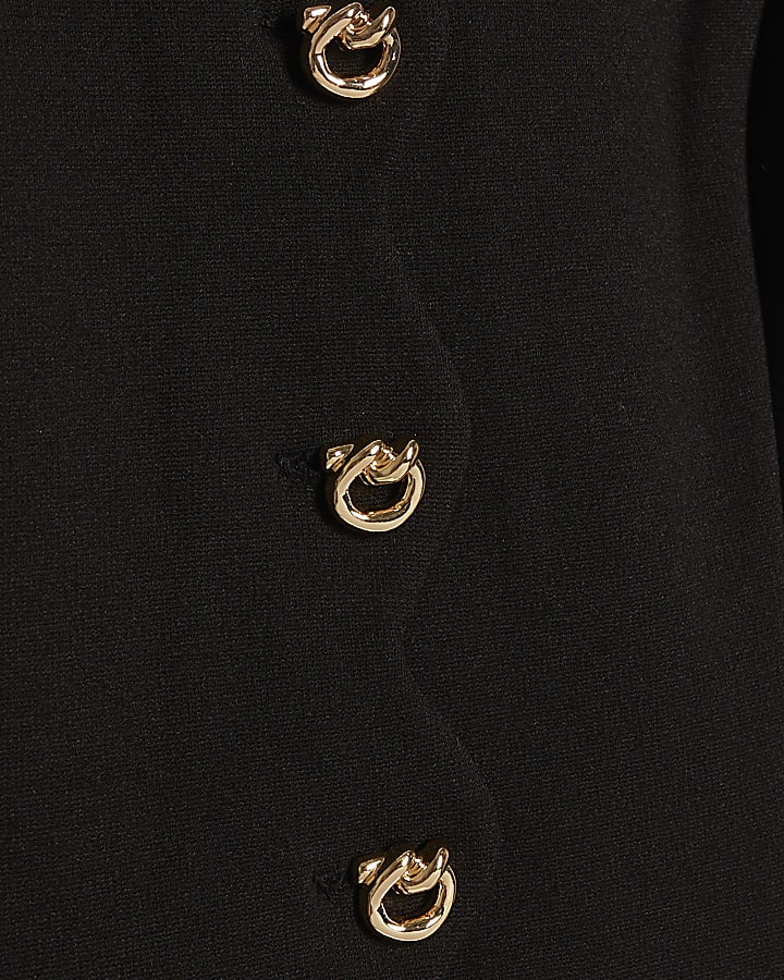 Black Scallop Waistcoat