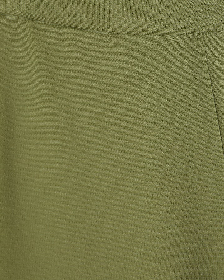 Green Ponte Wide Leg Trousers