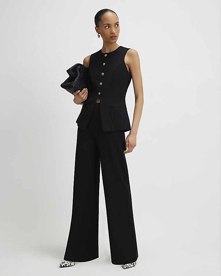 Black Wide Leg Trousers