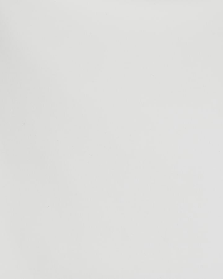 White Square Neck Fitted T-shirt