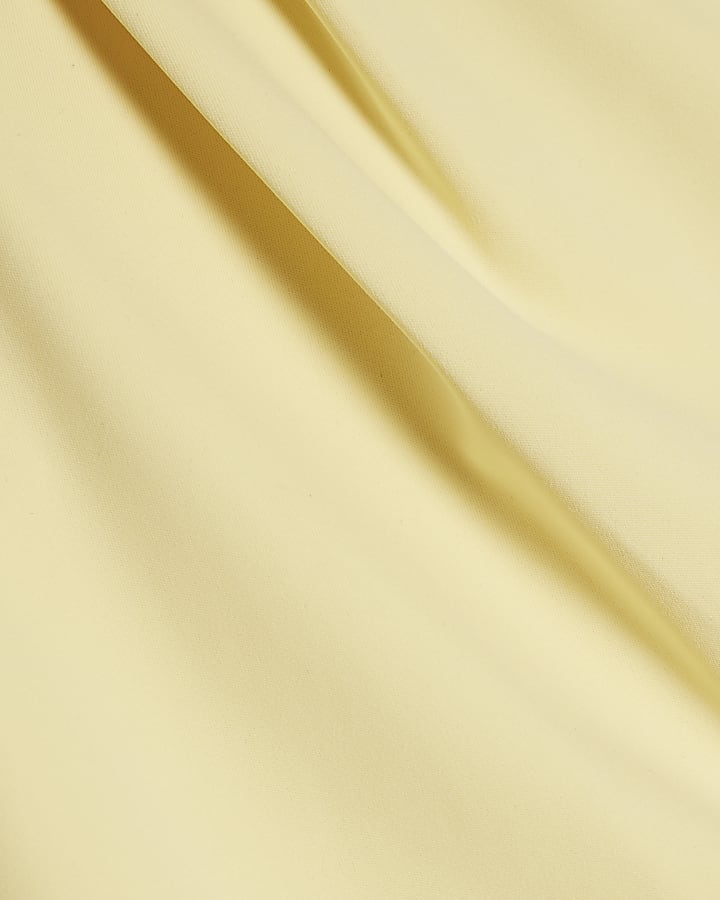 Yellow Sleeveless Slash Neck Top