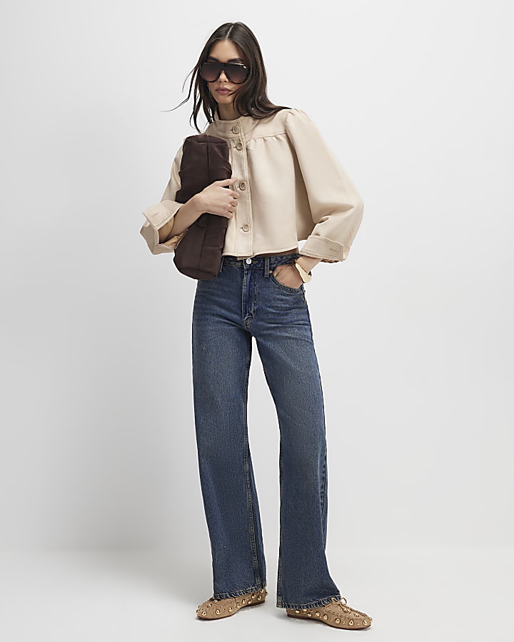 Pink Faux Suede Long Sleeve Jacket