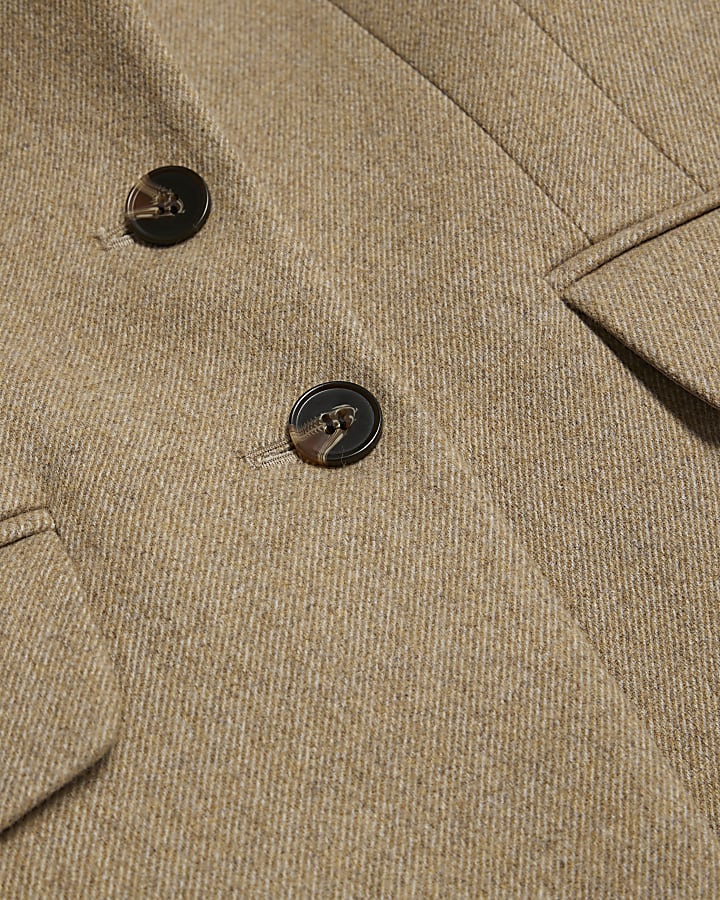 RI Studio Beige High Collar Blazer