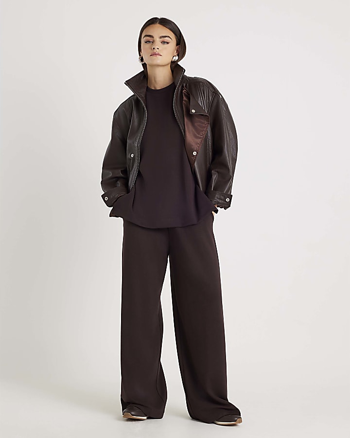 Brown Premium Short Sleeve Oversized T-shirt
