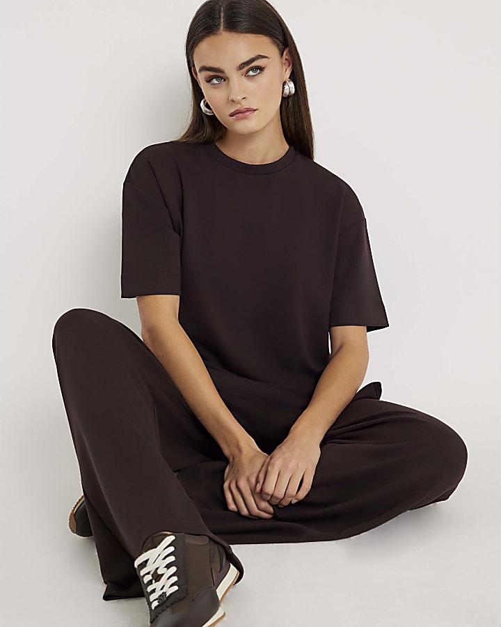 Brown Premium Short Sleeve Oversized T-shirt