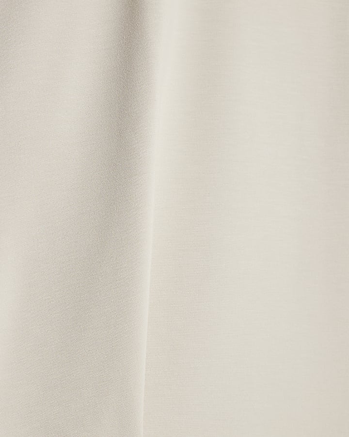 Cream Grown On Sleeve Pleat Top