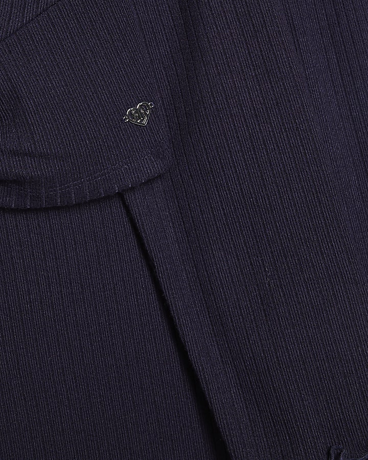 Navy Twist Top Lounge Set