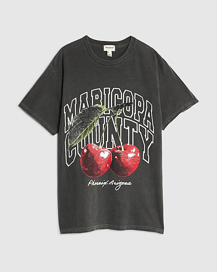 Grey Short Sleeve Arizona Cherry T-shirt