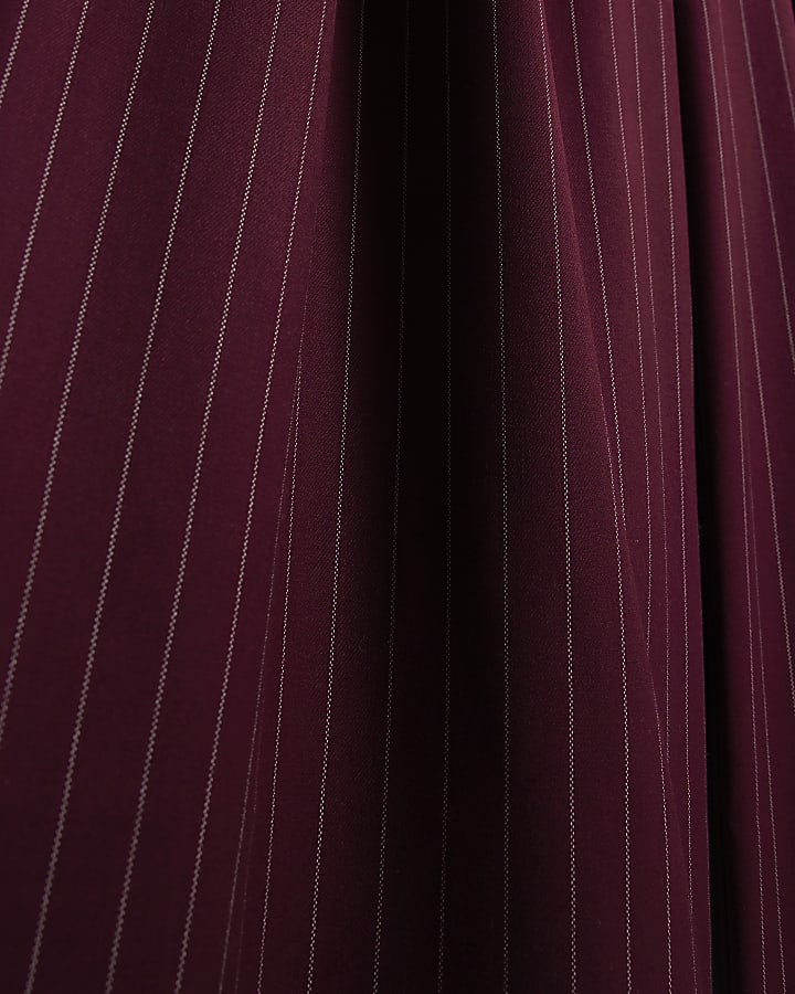 Red Pinstripe Ultra High Waist Trousers