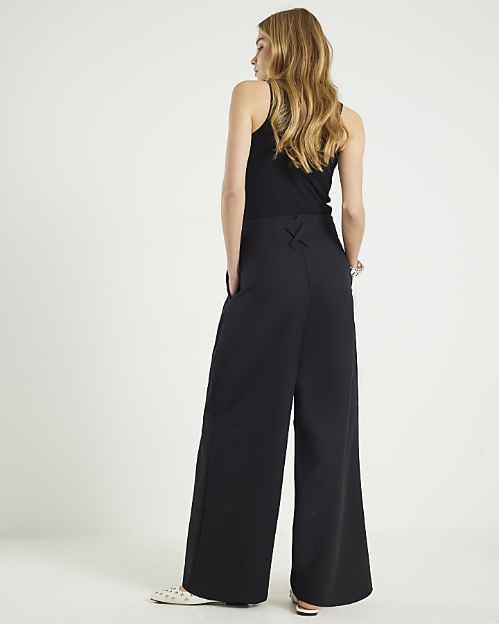 Black Ultra High Waist Wide Leg Trousers