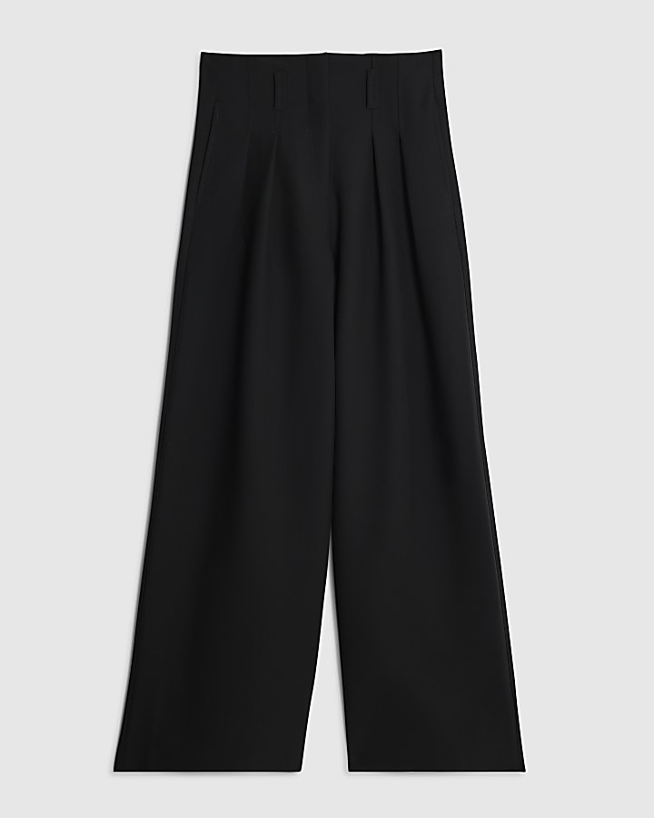 Black Ultra High Waist Wide Leg Trousers