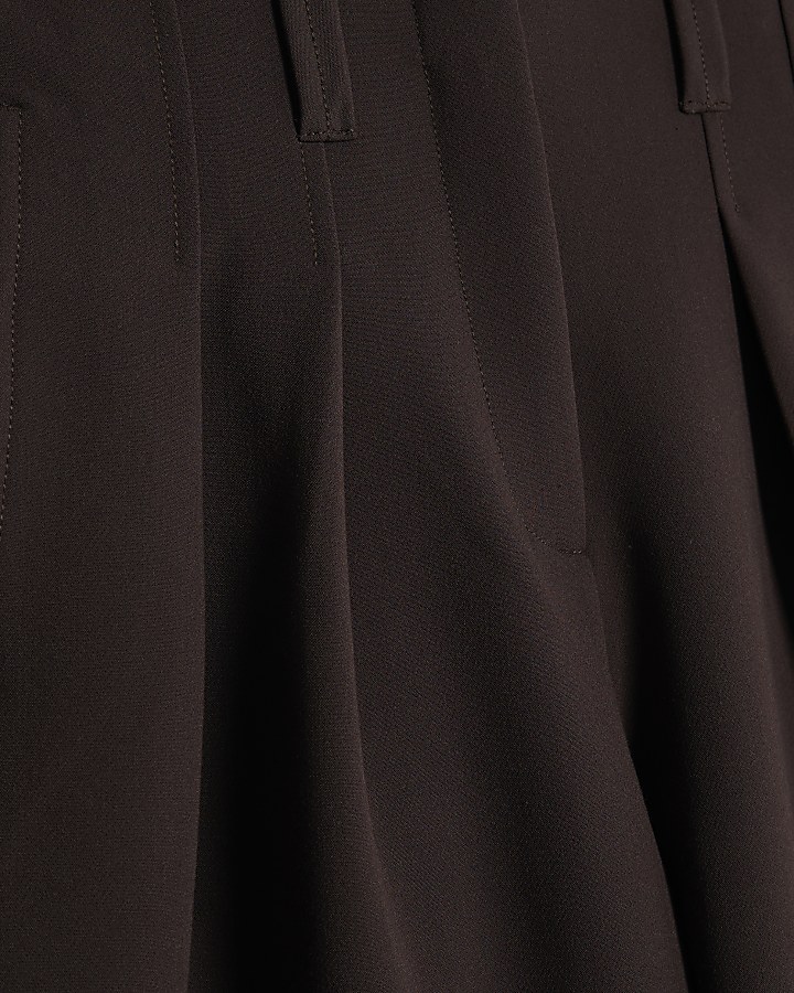 Brown Ultra High Waist Wide Leg Trousers