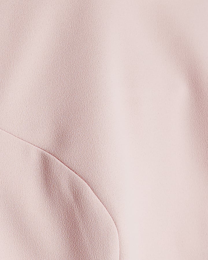 Pink Sleeveless Diamante Collar Bow Back Top