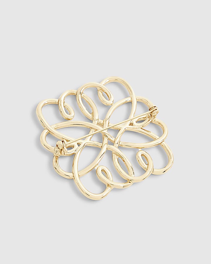 Gold Wire Brooch