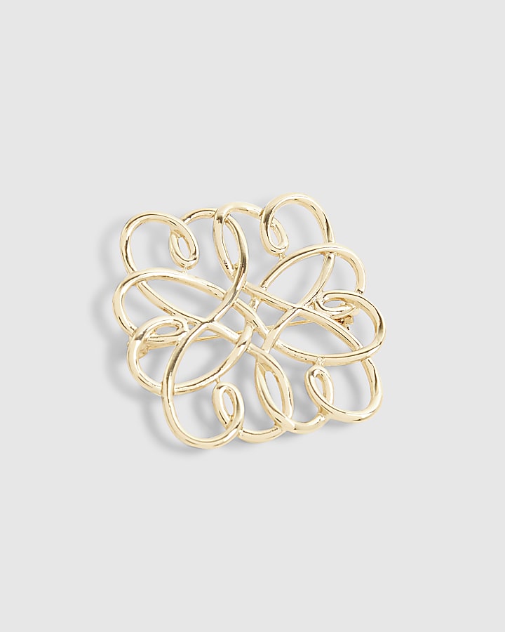 Gold Wire Brooch