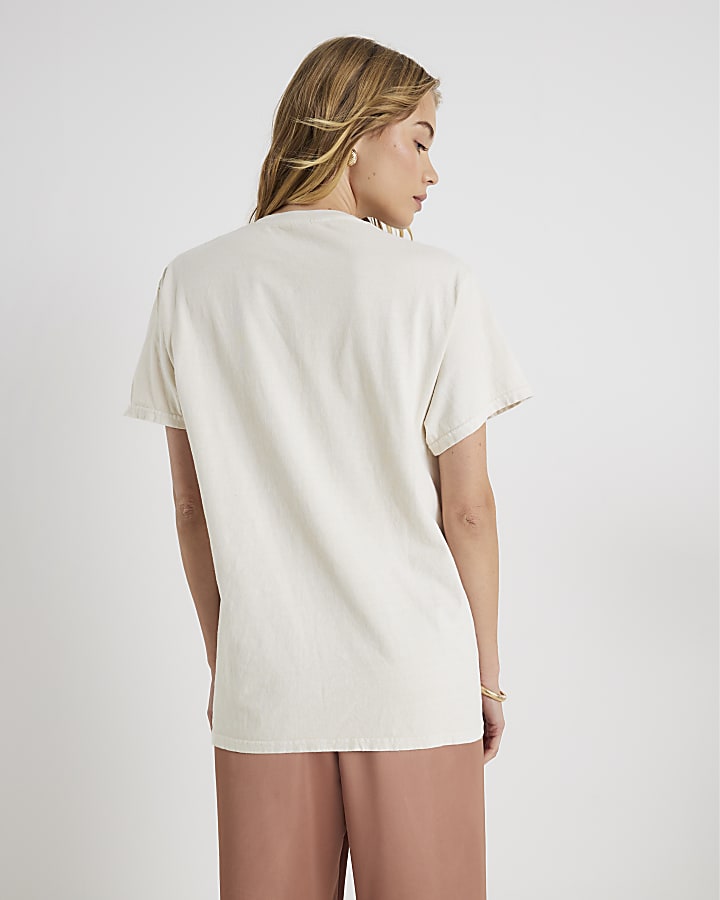 Beige Short Sleeve Pastry T-shirt