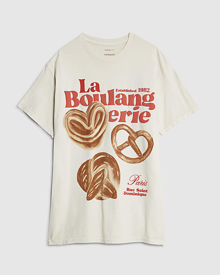 Beige Short Sleeve Pastry T-shirt