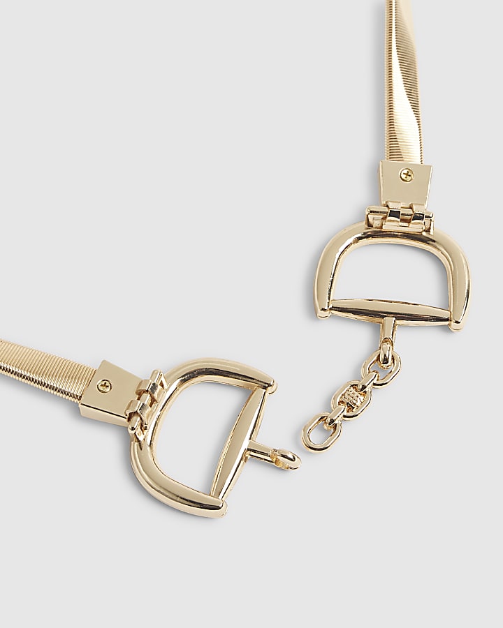 Gold Metal Snaffle Belt
